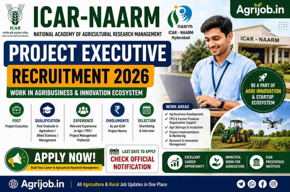 ICAR NAARM Project Executive Recruitment – Eligibility, Salary & How to Apply