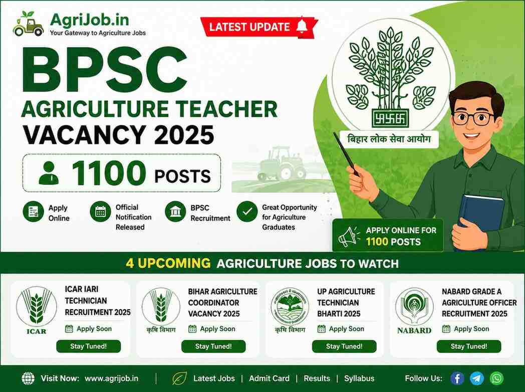 BPSC Agriculture Teacher Vacancy – Eligibility, Salary, Syllabus & Apply
