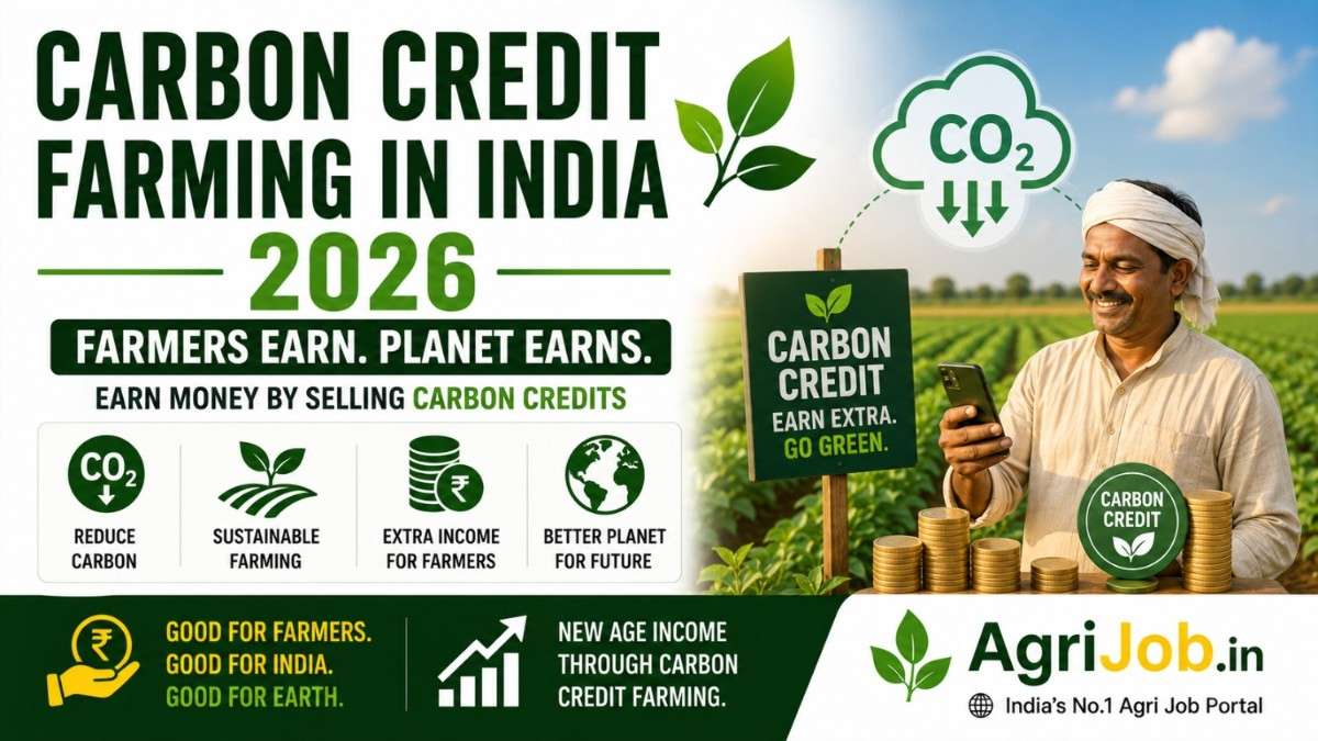 Carbon Credit Farming India 2026 – How Farmers Can Earn Rs.50,000/Year Selling Carbon