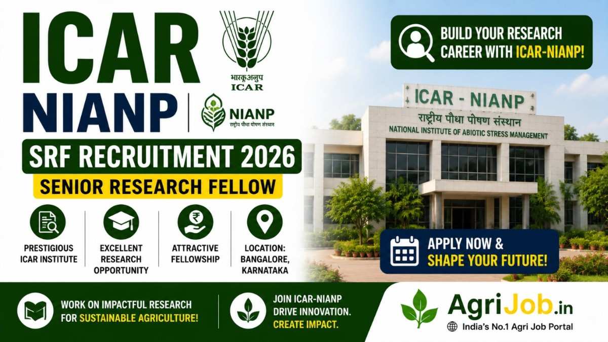 ICAR-NIANP SRF Recruitment 2026 – Senior Research Fellow: Stipend, Eligibility & Complete Application Guide | Bangalore