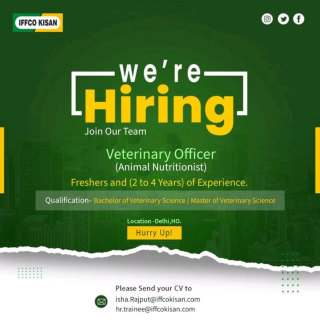 IFFCO KISSAN Veterinary Officer Animal Nutritionist