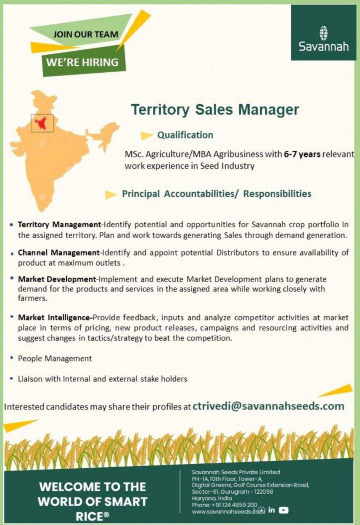 Seed company JOB IN Savannah Seeds Apply Online