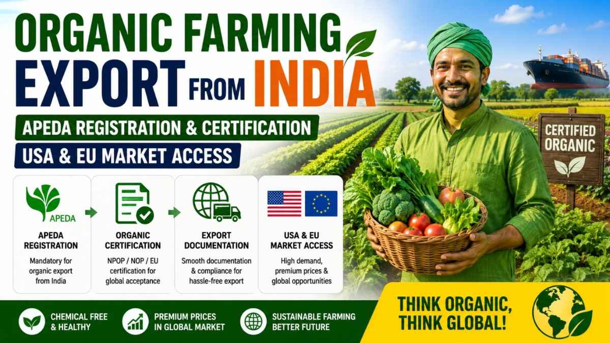 Organic Farming Export from India 2026 – APEDA, Certification & Markets