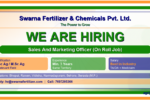 Swarna Fertilizer Sales And Marketing Officer Recruitment 2026 – On Roll Job | B.Sc Ag / M.Sc Ag | Apply Now
