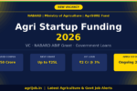 Agri Startup Funding 2026 Notification Banner – agrijob.in