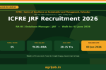ICFRE JRF Recruitment 2026 Notification Banner – agrijob.in
