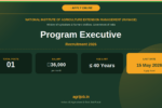 MANAGE Program Executive Recruitment 2026 Notification Banner – agrijob.in