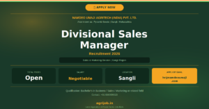 Namdeo Umaji Agritech Divisional Sales Manager Recruitment 2026 Notification