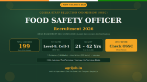 OSSC Food Safety Officer Recruitment 2026 Notification Banner – agrijob.in