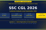 SSC CGL Recruitment 2026 Notification Banner – agrijob.in