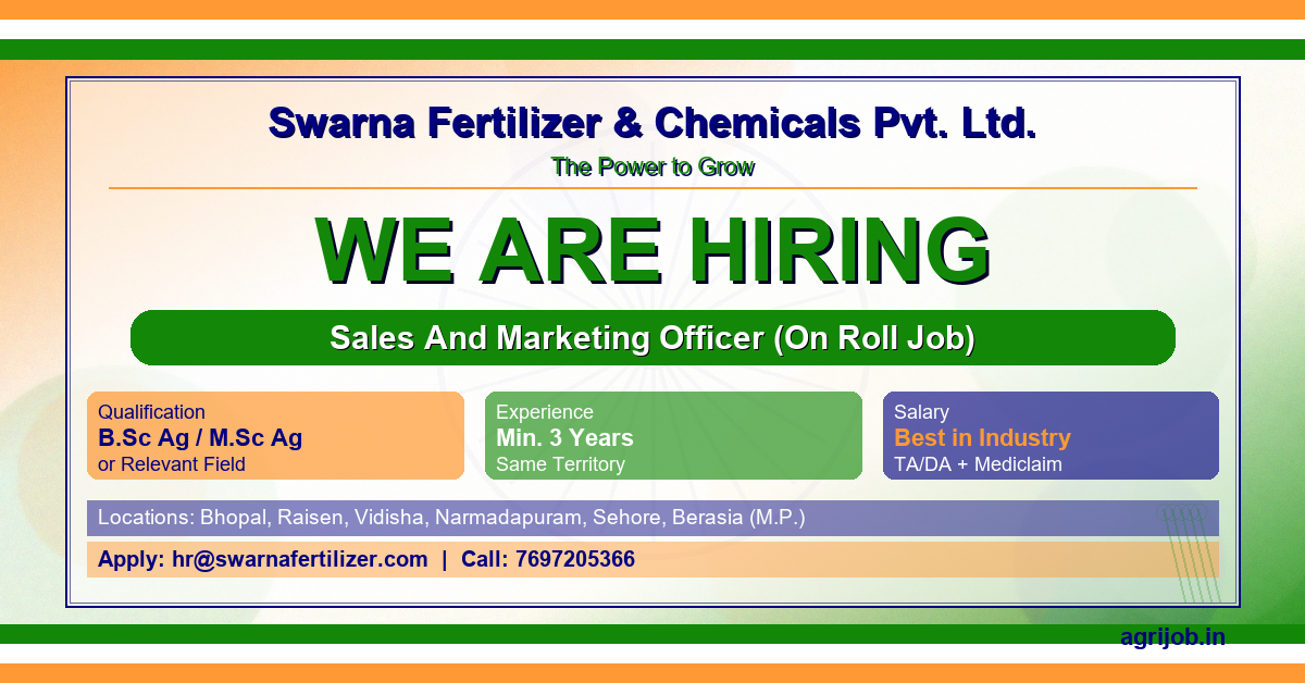 Swarna Fertilizer Sales And Marketing Officer Recruitment 2026 Notification