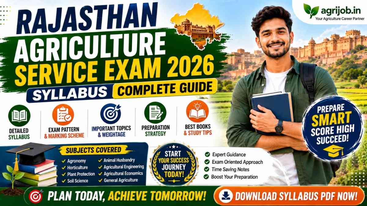 Rajasthan Agriculture Service Exam 2026 Syllabus, Topics & Guide
