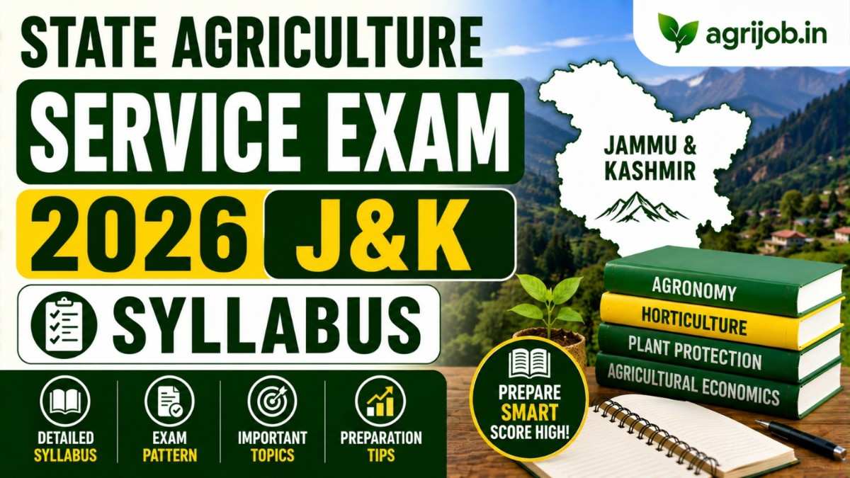 State Agriculture Service Exam 2026 JK – Syllabus & Salary