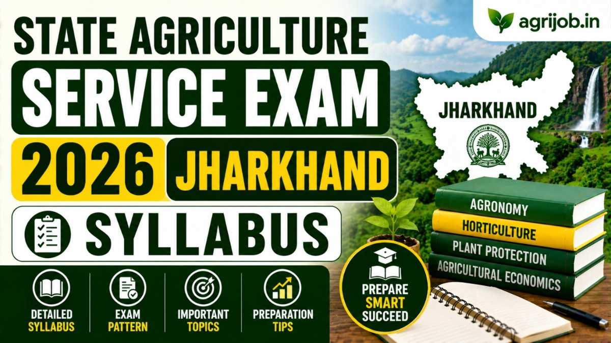 State Agriculture Service Exam 2026 Jharkhand Syllabus