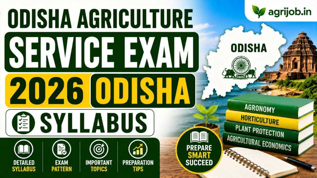 State Agriculture Service Exam 2026 Odisha Syllabus & Guide