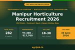 Manipur Horticulture Recruitment 2026 Notification Banner - agrijob.in