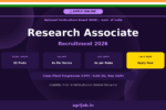 NHB Research Associate Recruitment 2026 Notification Banner – agrijob.in