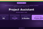 VCSG Project Assistant Recruitment 2026 Notification Banner – agrijob.in