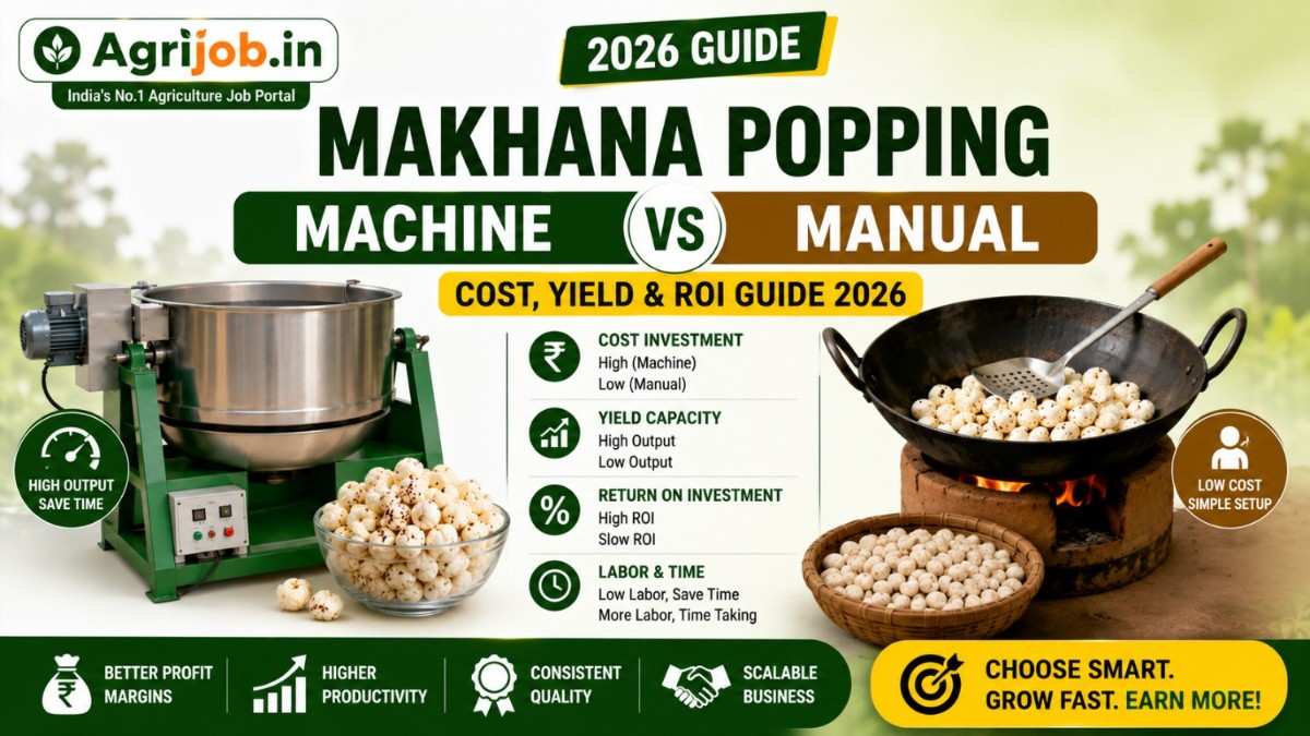 Makhana Popping Machine vs Manual – Cost, Yield & ROI Guide 2026