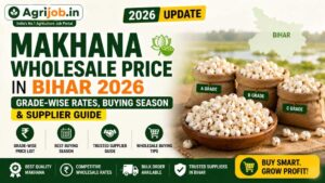 Makhana Wholesale Price in Bihar 2026 – Grade-Wise Rates, Buying Season & Supplier Guide