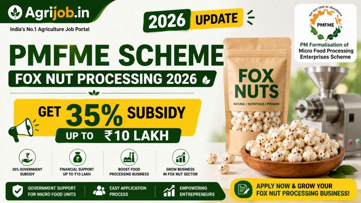 PMFME Scheme Fox Nut Processing 2026 – Get 35% Subsidy Up to Rs.10 Lakh