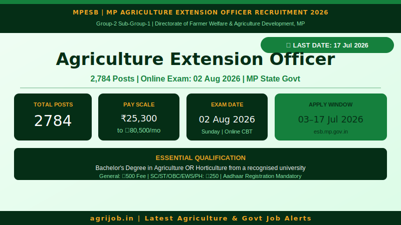 MP RAEO Recruitment 2026 Vacancy Overview Infographic – agrijob.in
