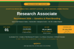 ANGRAU Research Associate Recruitment 2026 Notification Banner – agrijob.in