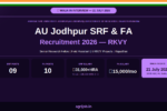 AU Jodhpur SRF FA Recruitment 2026 Notification Banner – agrijob.in