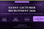 BAU Ranchi Guest Lecturer Recruitment 2026 Notification Banner – agrijob.in