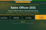 Biofactor Sales Officer Recruitment 2026 Notification Banner – agrijob.in