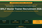 BRLF Master Trainer Recruitment 2026 Notification Banner – agrijob.in