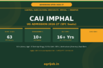 CAU Imphal Admission 2026 Notification Banner – agrijob.in
