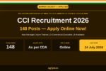 CCI Recruitment 2026 Notification Banner – agrijob.in