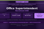 CFQCTI Office Superintendent Recruitment 2026 Notification Banner – agrijob.in