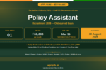 CZA Policy Assistant Recruitment 2026 Notification Banner – agrijob.in