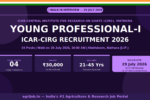 ICAR-CIRG Young Professional Recruitment 2026 Notification Banner – agrijob.in