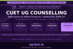 ICAR CUET UG Counselling 2026 Notification Banner – agrijob.in