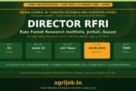 ICFRE RFRI Director Recruitment 2026 Notification Banner – agrijob.in