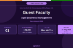 IGKV Guest Faculty Recruitment 2026 Notification Banner – agrijob.in