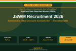 JSWM Recruitment 2026 Notification Banner – agrijob.in