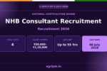 NHB Consultant Recruitment 2026 Notification Banner – agrijob.in
