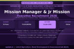 NIRDPR Mission Manager Recruitment 2026 Notification Banner – agrijob.in