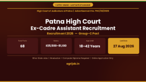 Patna High Court Assistant Recruitment 2026 Notification Banner – agrijob.in