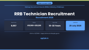 RRB Technician Recruitment 2026 Notification Banner – agrijob.in