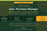 Samruddhi Organic Farm Purchase Manager Recruitment 2026 Notification Banner – agrijob.in