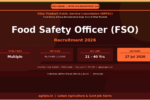 UPPSC Food Safety Officer Recruitment 2026 Notification Banner – agrijob.in