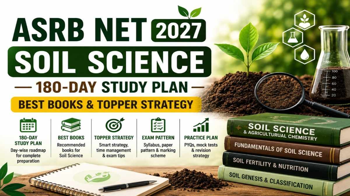 ASRB NET 2027 Soil Science – 180-Day Study Plan, Best Books & Topper Strategy