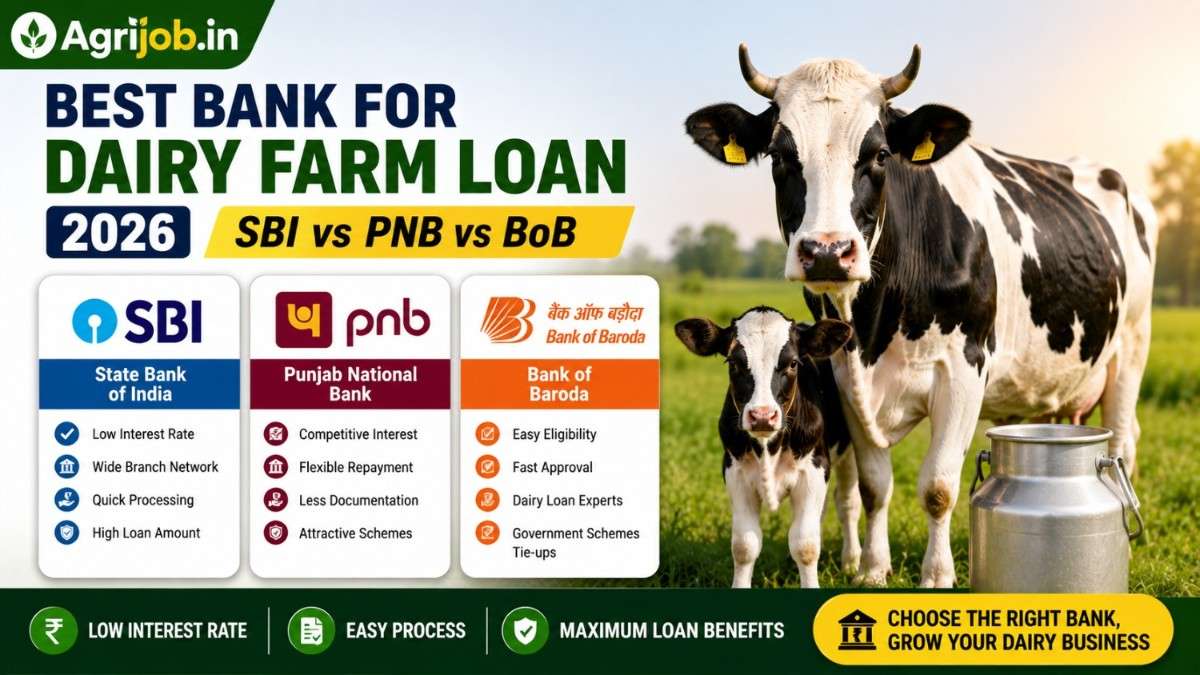 Best Bank for Dairy Farm Loan 2026 SBI vs PNB vs BoB