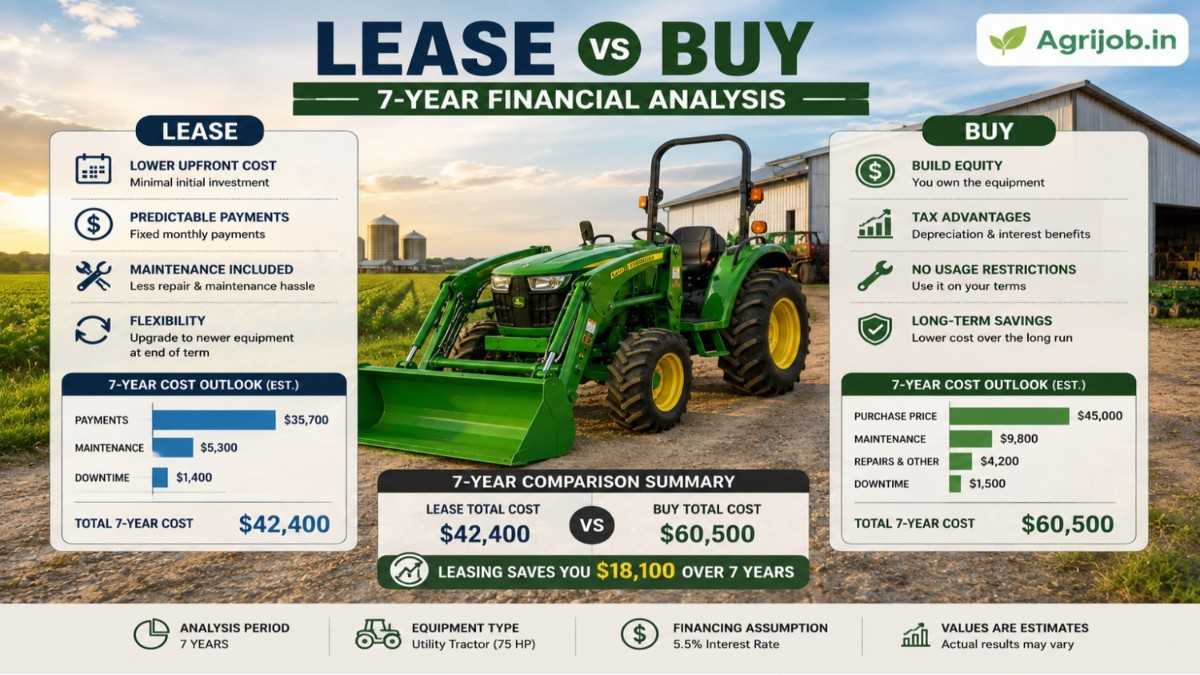 Farm Equipment Lease vs Buy Analysis 2026 Which Option Makes More Financial Sense Over 7 Years