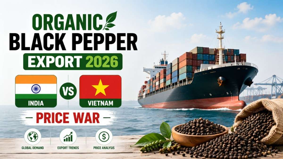 Organic Black Pepper Export 2026 – India vs Vietnam Price War